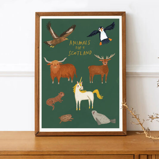 Animals of Scotland - A5 Print