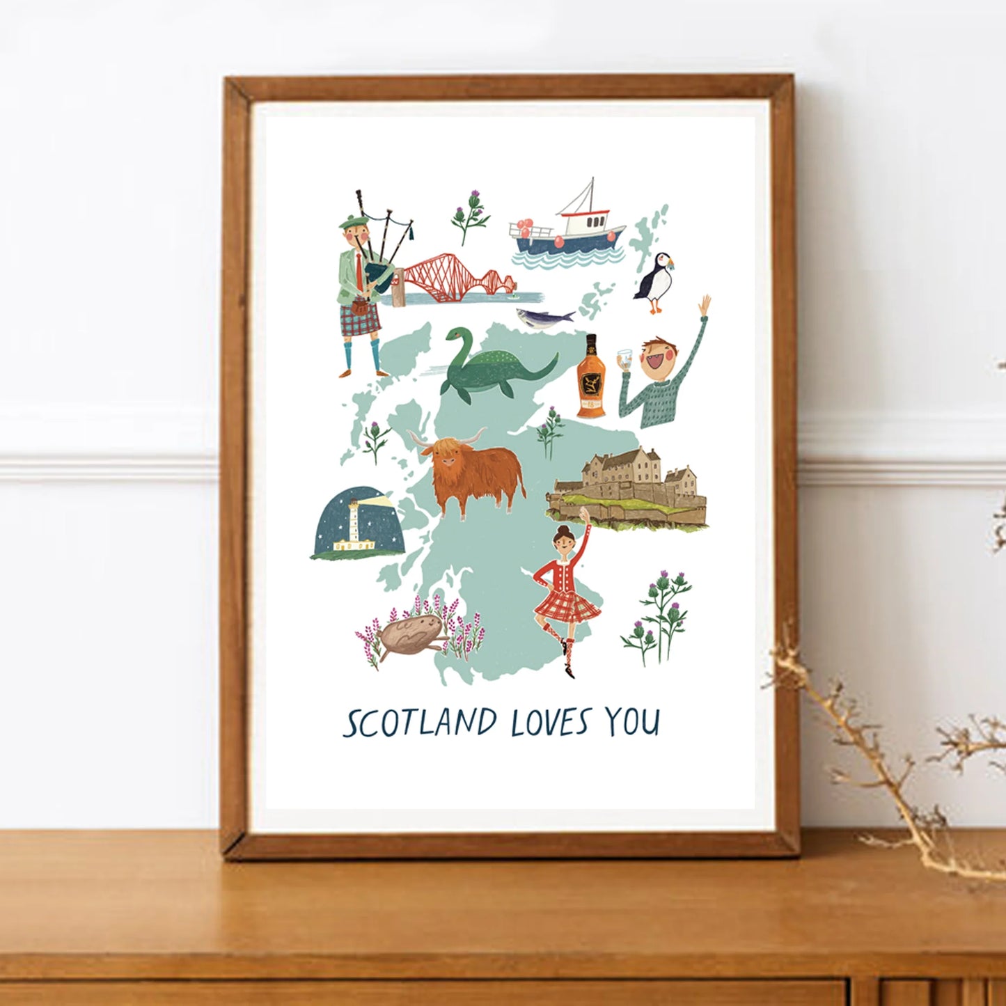 Scotland Loves You - A5 Print
