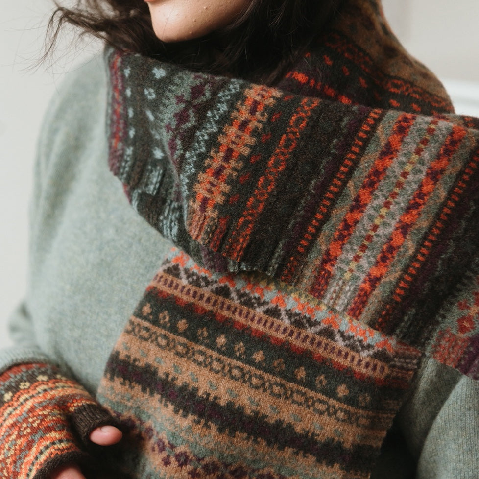 Alloa Fairisle Scarf - Braemar-Oakley