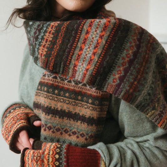 Alloa Fairisle Scarf - Braemar-Oakley