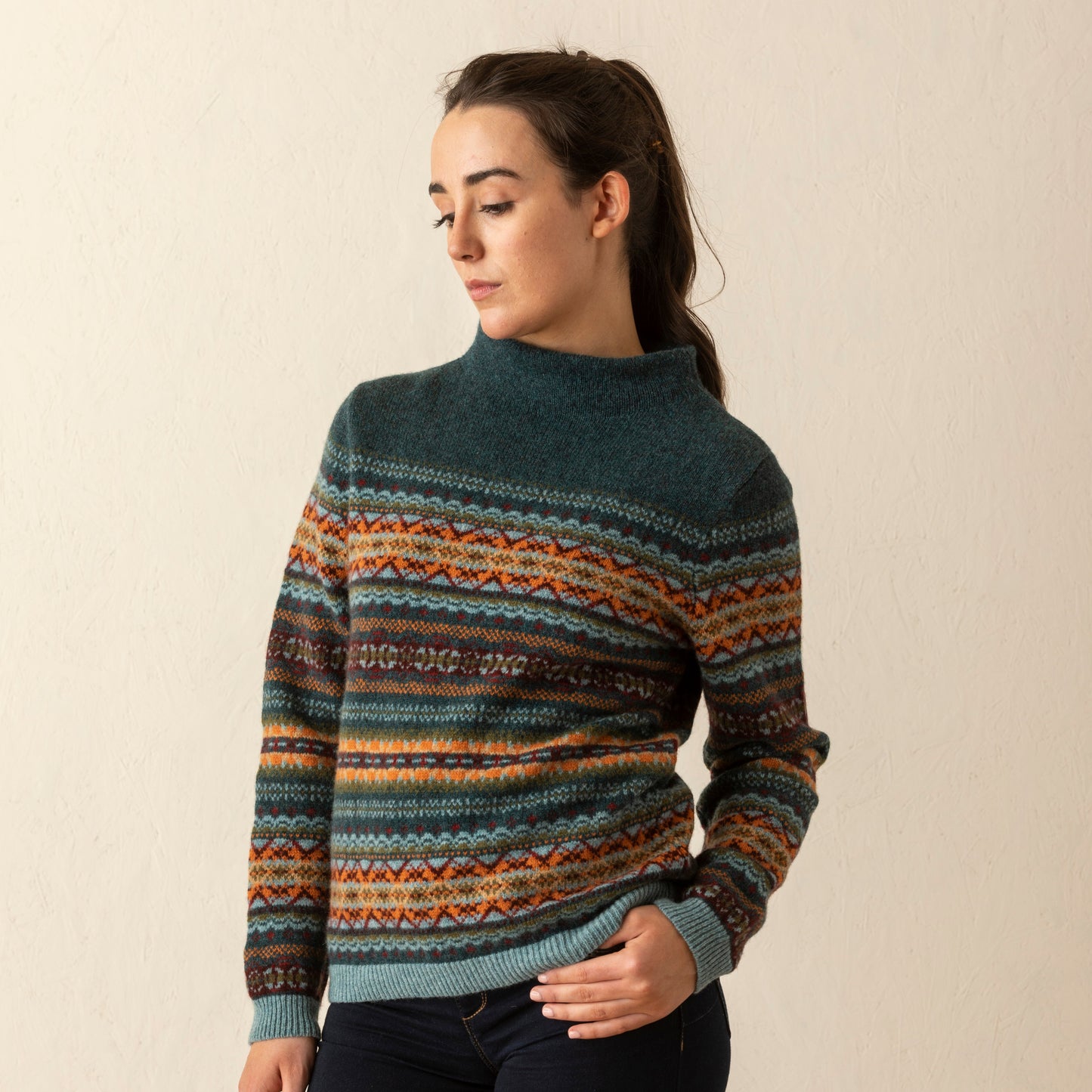 Kinross High Neck Sweater - Prelude