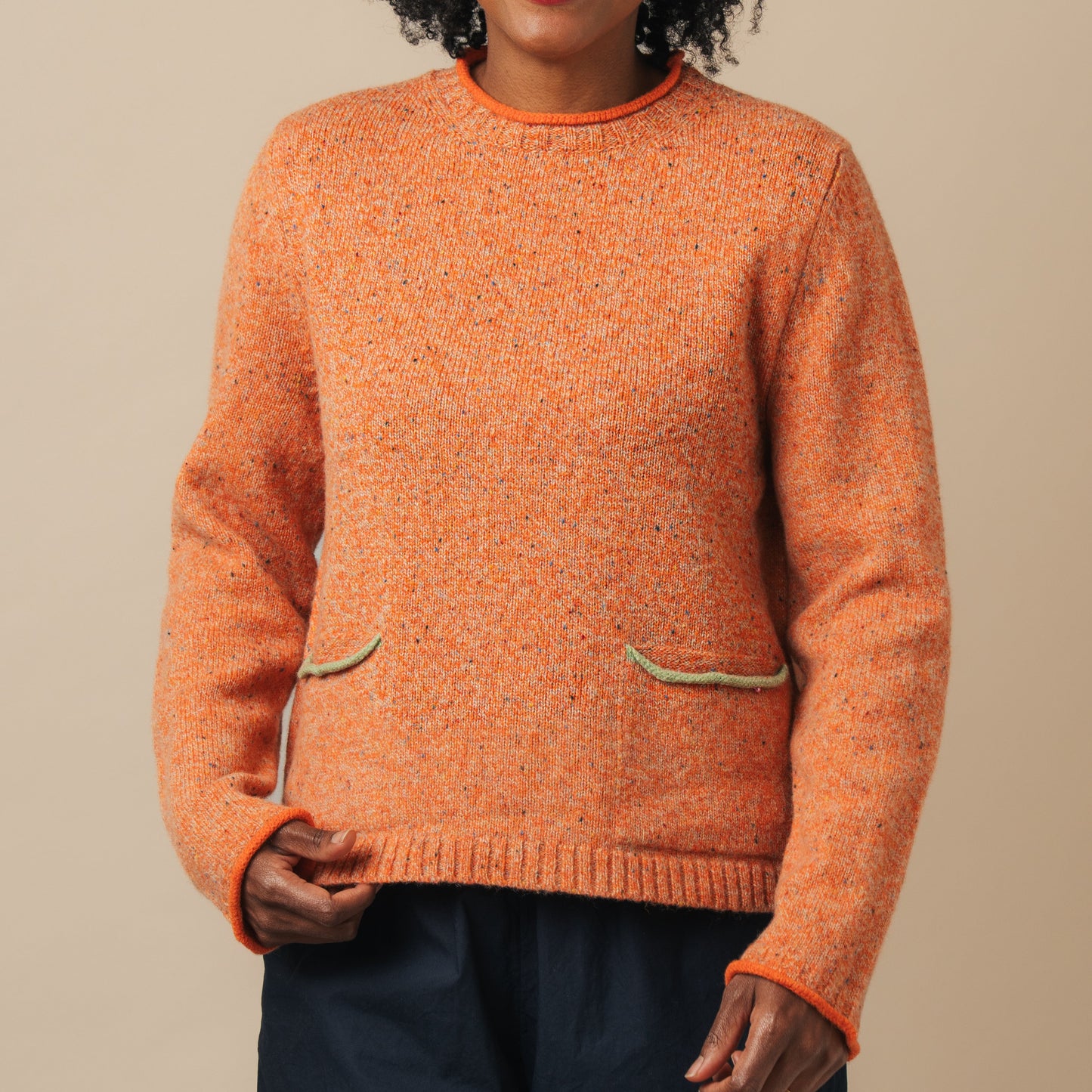 Tweed Nep Sweater - Dune