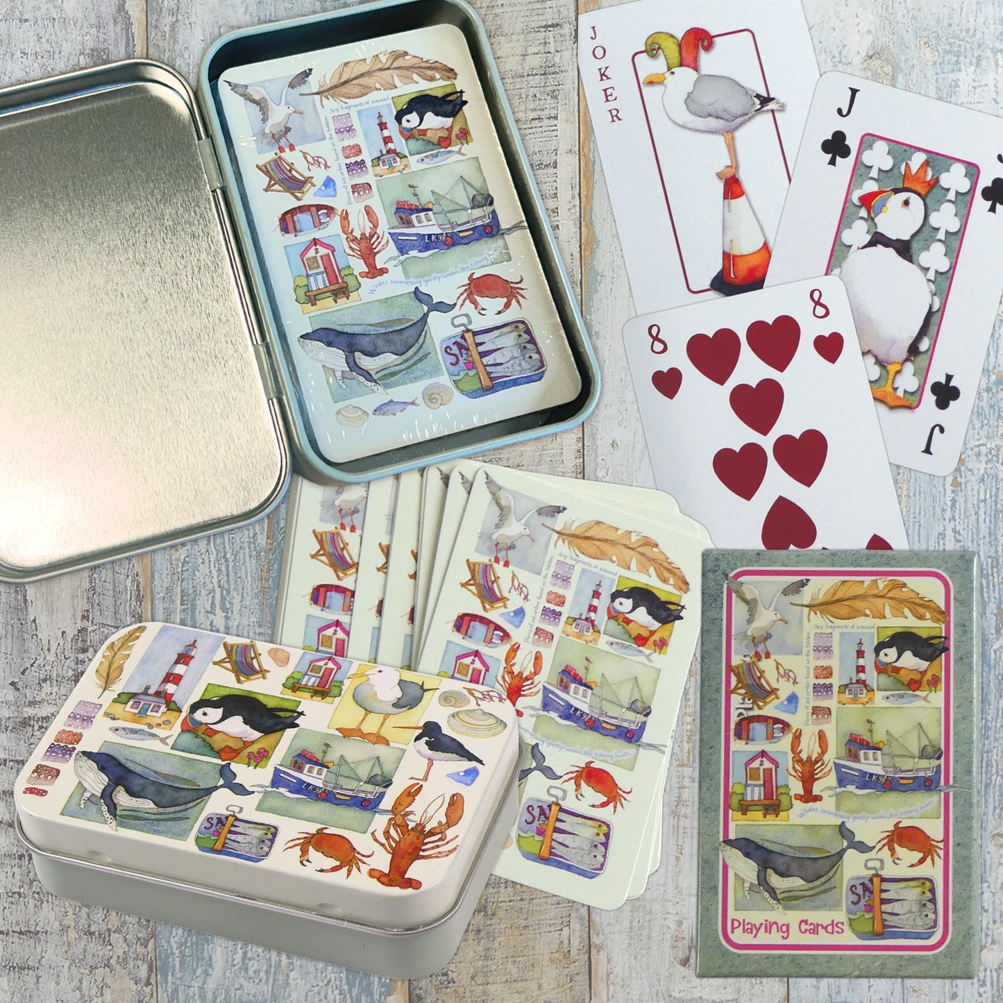 Playing Cards in a Tin