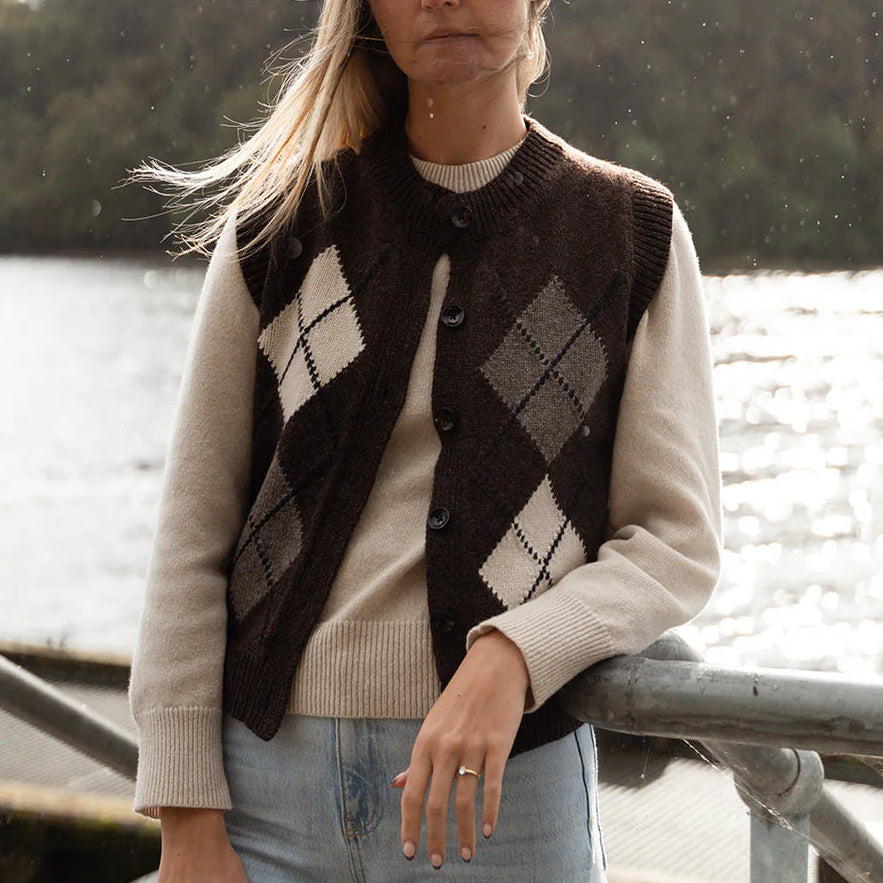 Argyle Vest - Porcupine
