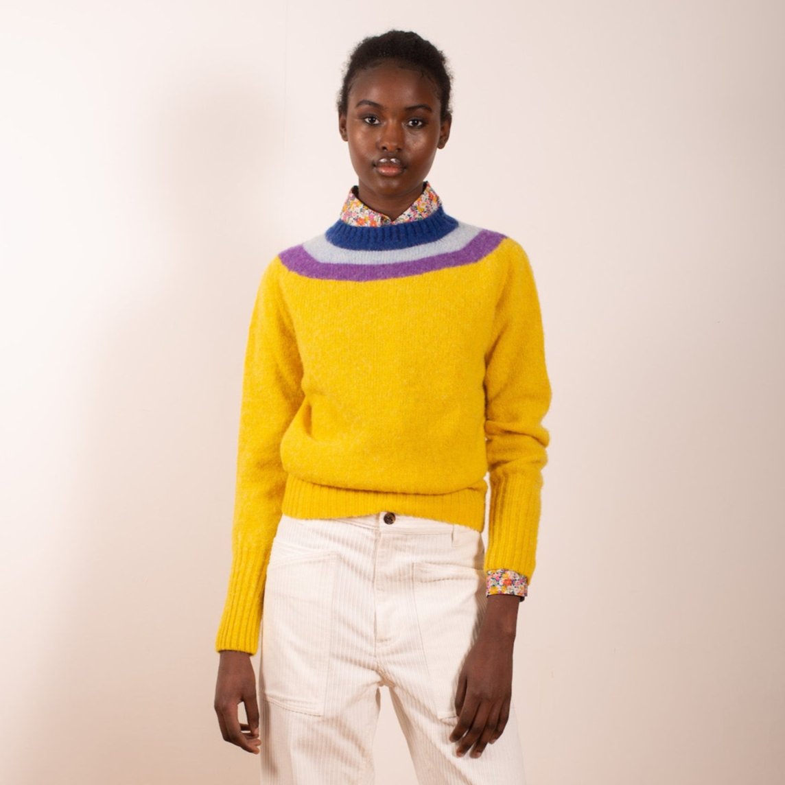 Sophie - Yellow/Purple/Navy