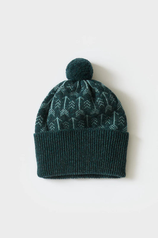 Arrow Pom Hat - Ink & North Sea