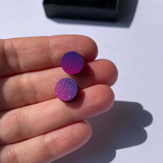 Circle Studs - Purple Haze
