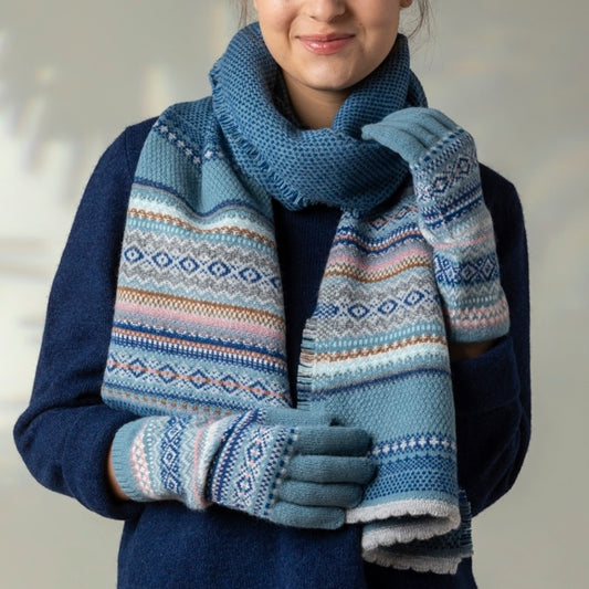 Alpine Fairisle Scarf - Dew