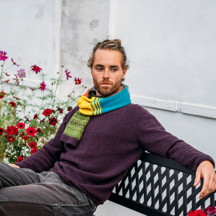 Alloa Stripe Scarf - October