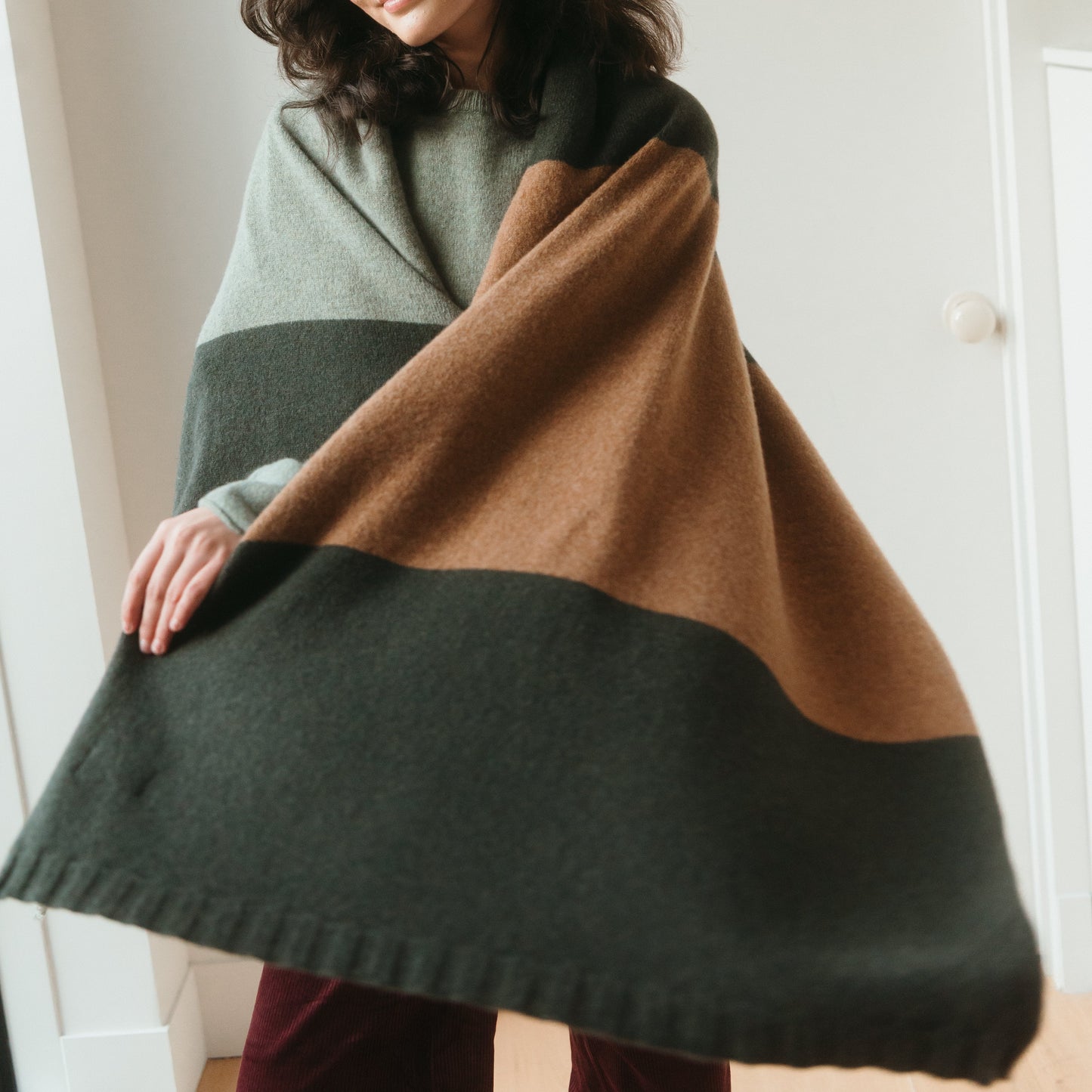 Bowden Colour Block Stole - Orchard
