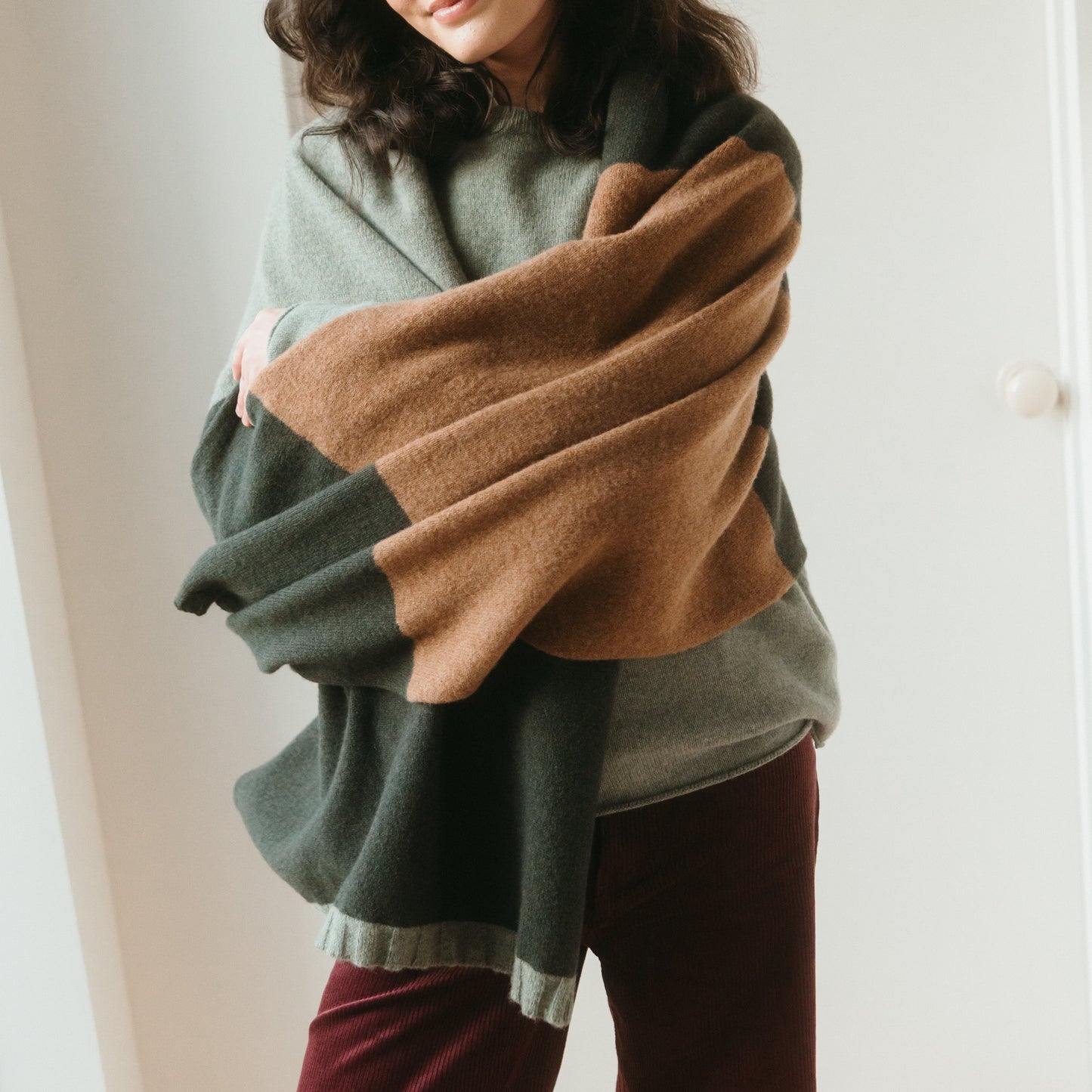 Bowden Colour Block Stole - Orchard