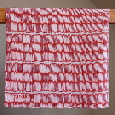 Small Silk Scarf - Red Tatami