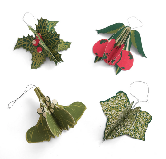 Winter Foliage Paper Decorations