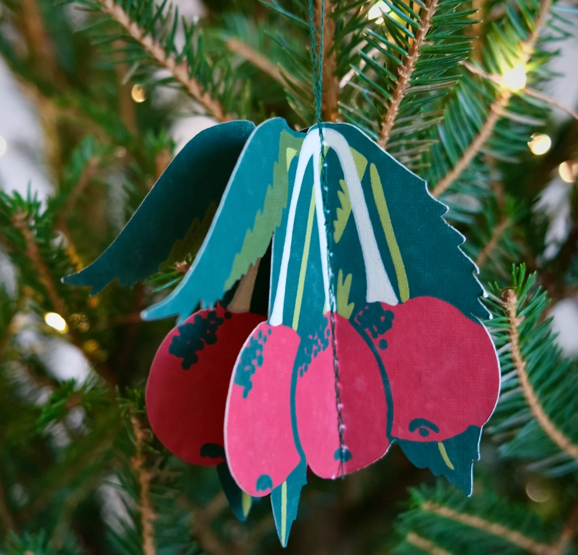 Winter Foliage Paper Decorations