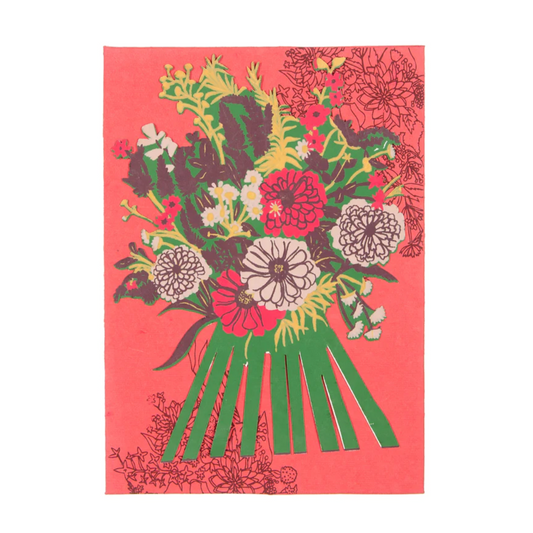 Green Marigold Greeting Card