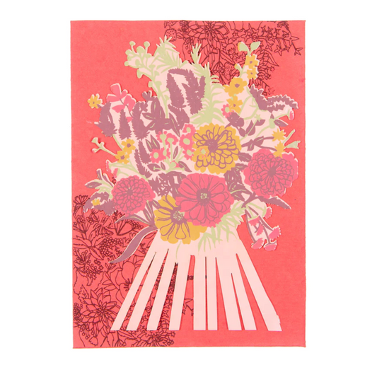 Pink Marigold Greeting Card
