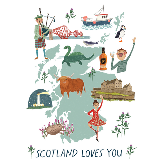 Scotland Loves You - A5 Print