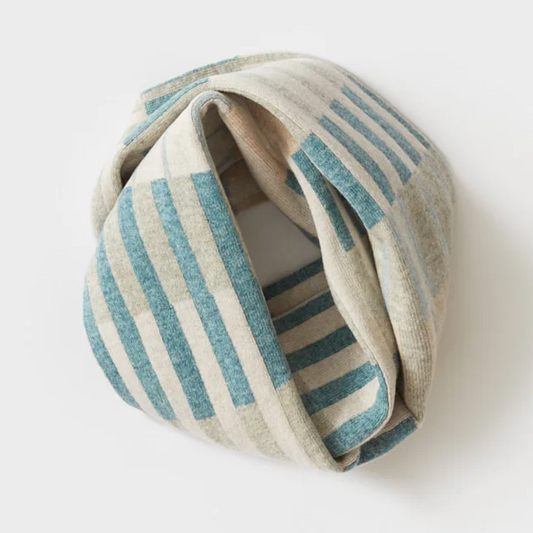 Harbour Circle Scarf - North Sea & Oatmeal