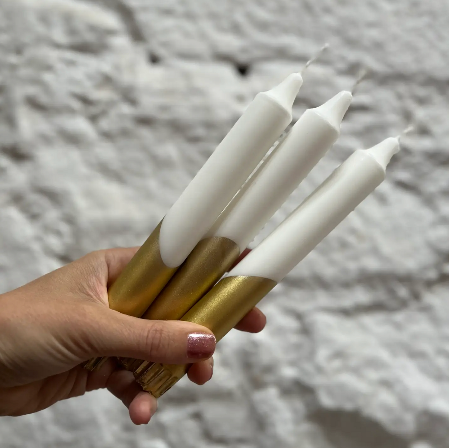 Gold Dip Stick Candles