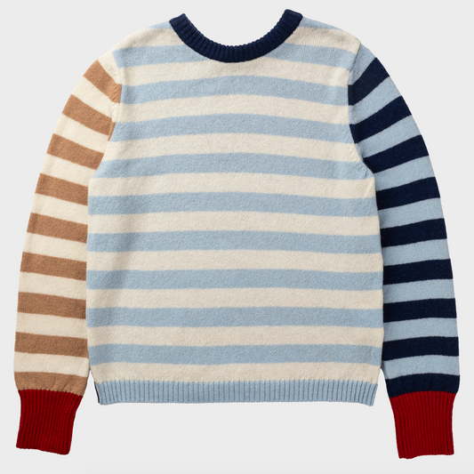 Stobo Stripe Sweater - Navy Reflection