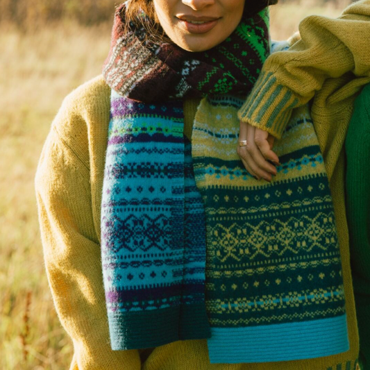 Alloa Fairisle Scarf - Sirius