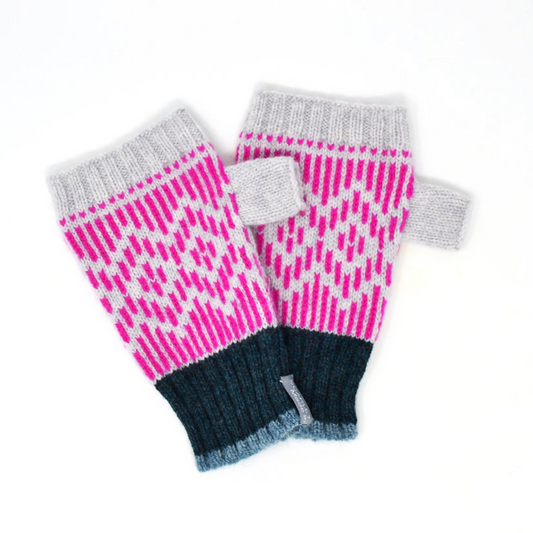 Dundee Graphics Fingerless Gloves - Pink