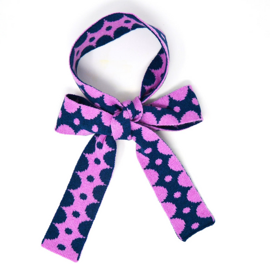 Half Circle Skinny Scarf - Pink