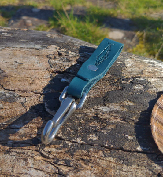 Mackerel Lanyard Keyring - Blue
