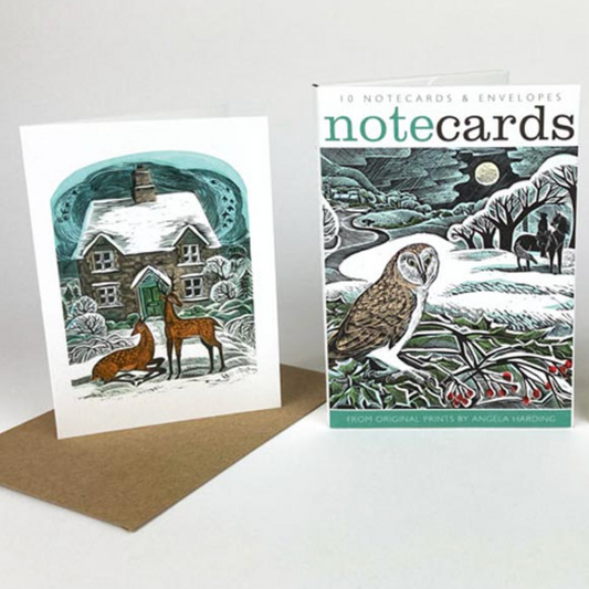 Notecard Pack - Owl Flight & Christmas Cottage