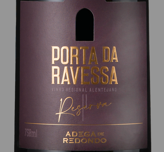 Adega de Redondo, Porta da Ravessa Tinto Reserva, DOC Alentejo, Portugal, 2022