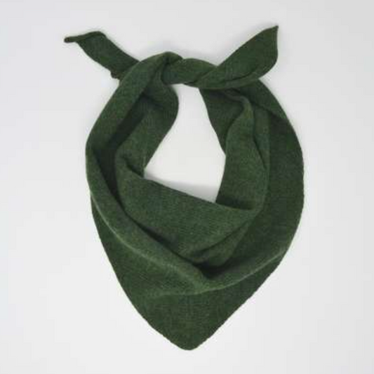 Lambswool Neckerchief - Moss Green