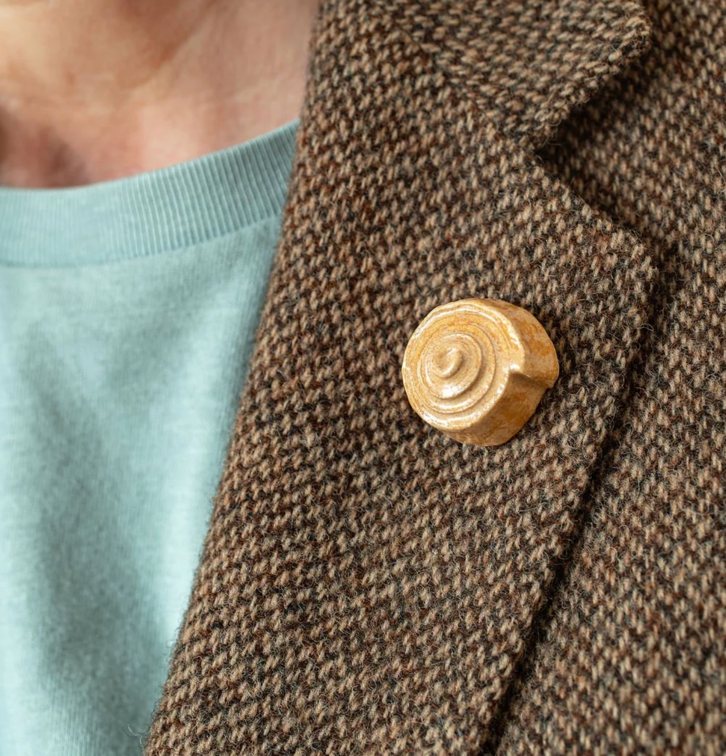 Art for Foodies  - Spiral Bun Pin Badge