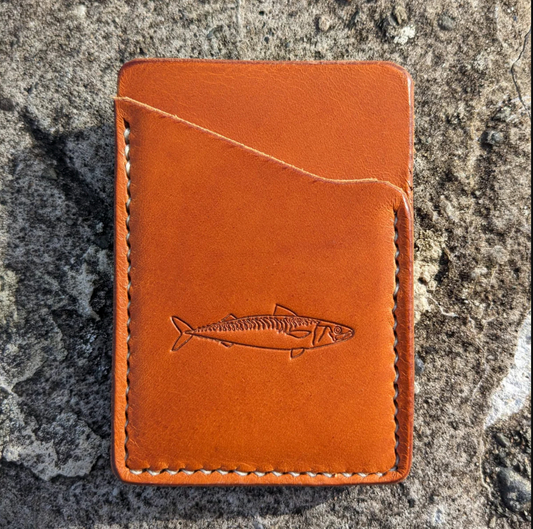 Mackerel Leather Card Wallet - Tan