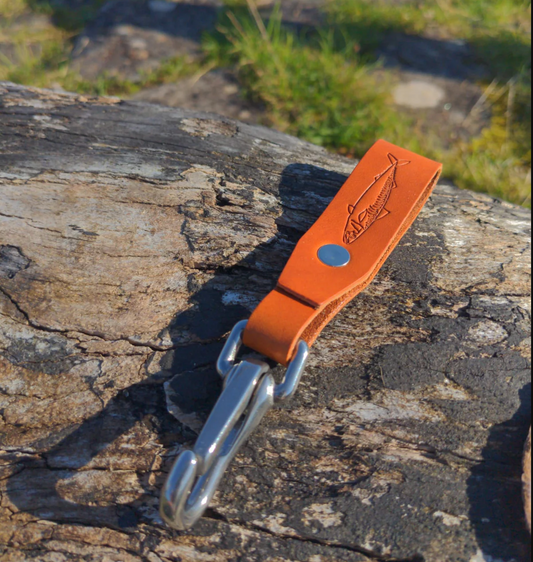 Mackerel Lanyard Keyring - Tan