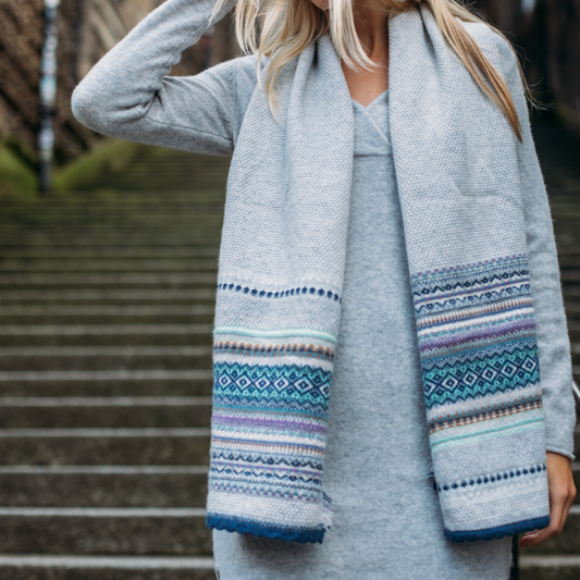 Alpine Fairisle Scarf - Arctic