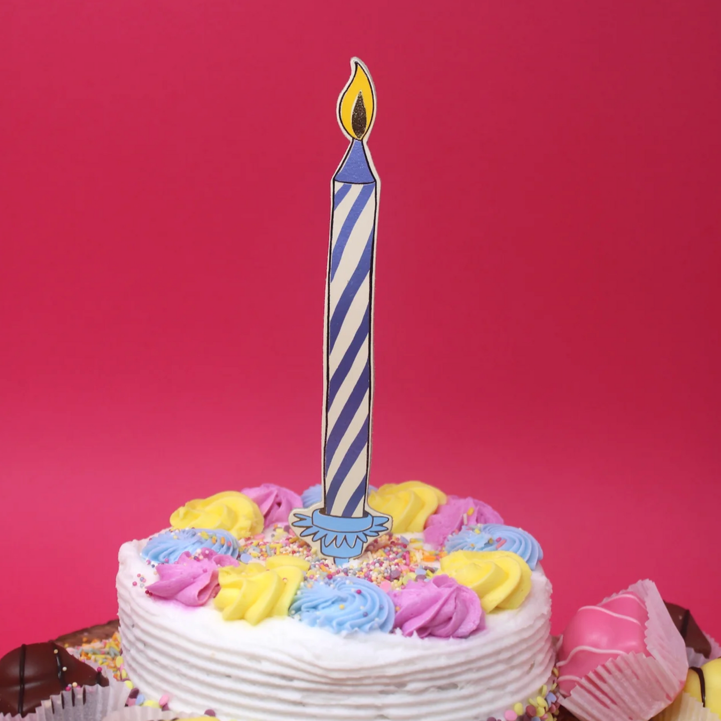 Birthday Candle Bookmark - Cream