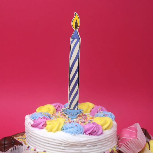 Birthday Candle Bookmark - Cream