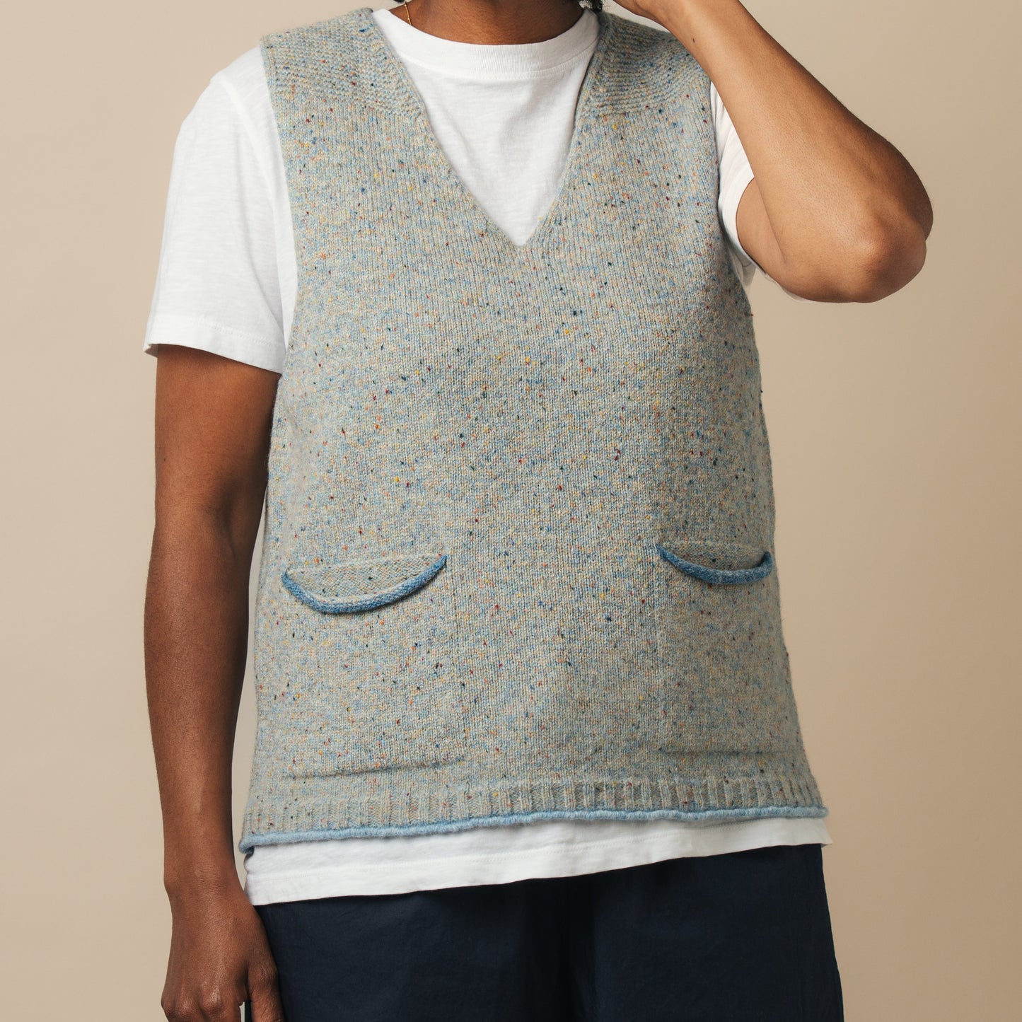 Tweed Nep Vest - Splash