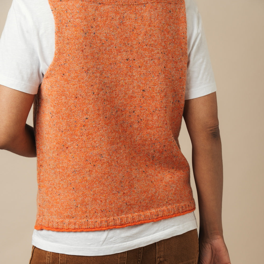 Tweed Nep Vest - Dune