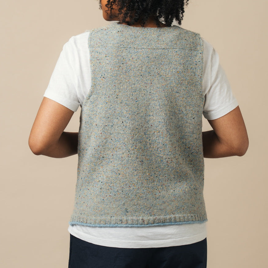 Tweed Nep Vest - Splash