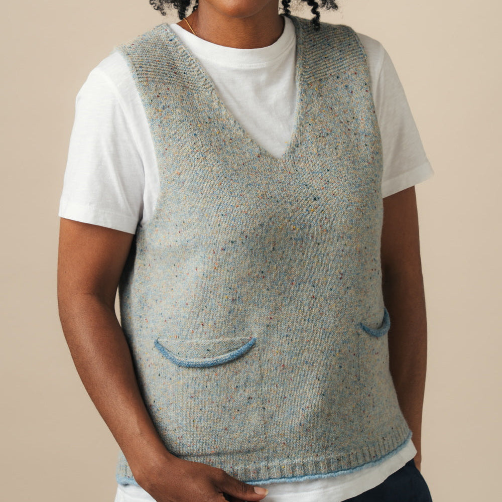 Tweed Nep Vest - Splash