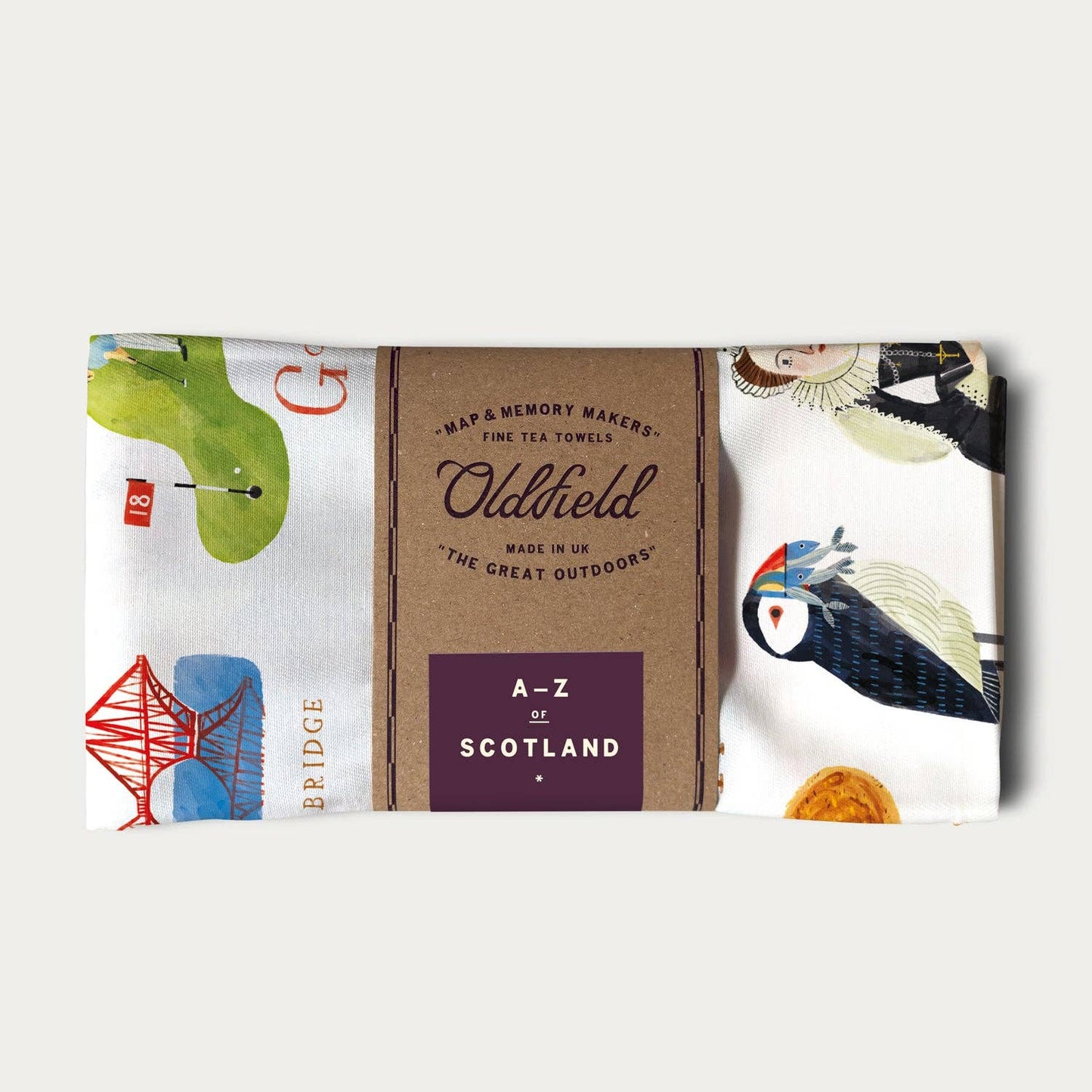 A-Z Scotland Tea Towel