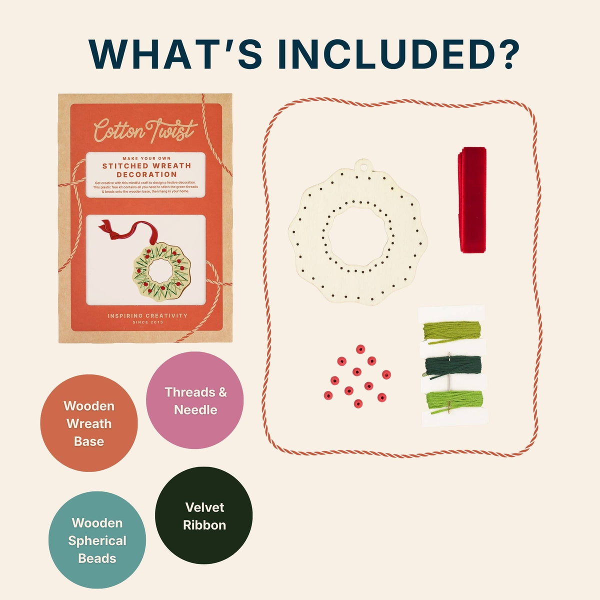 Stitched Wreath Decoration