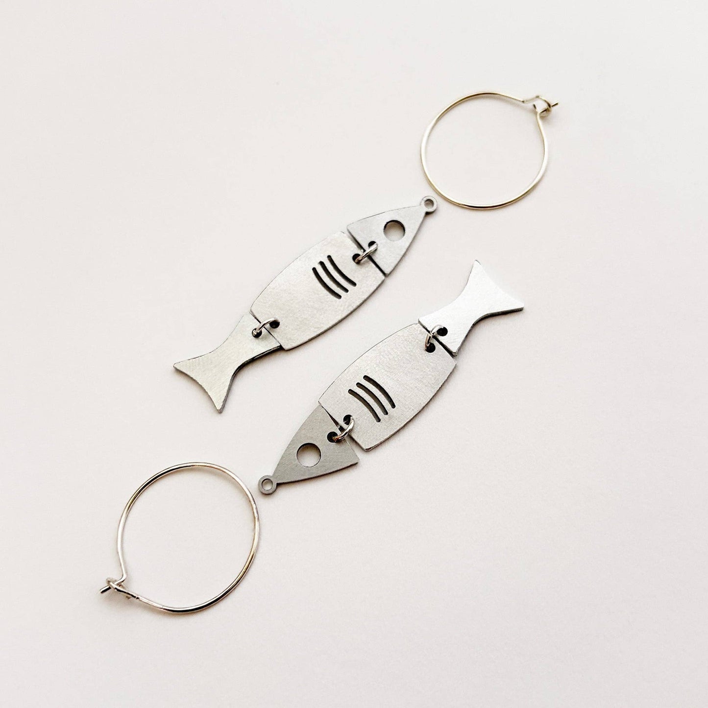 Steel Fish Earrings