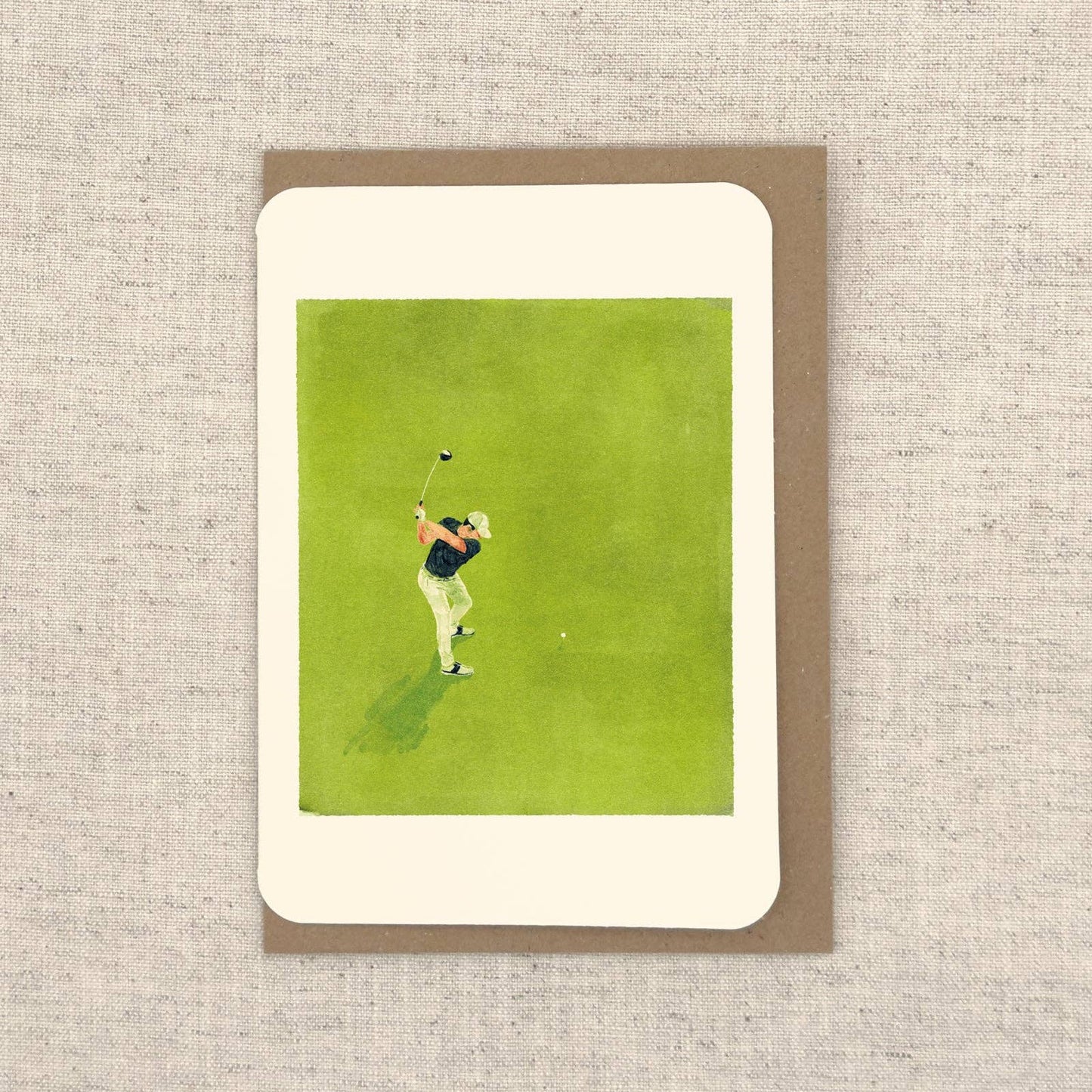 Swatch Golfer Greetings Card