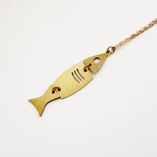 Brass Fish Necklace