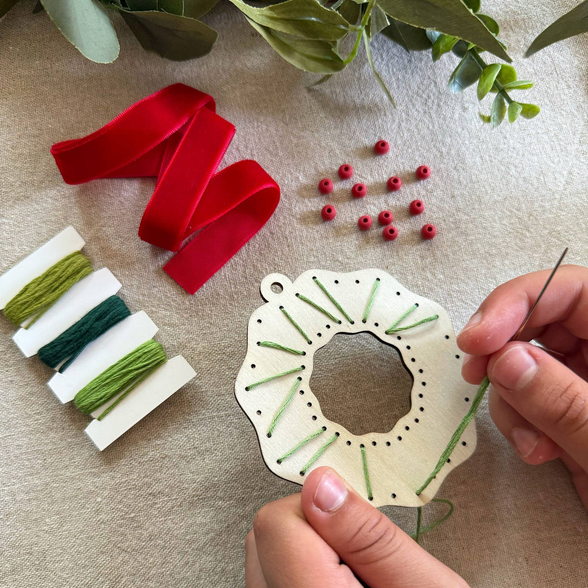 Stitched Wreath Decoration