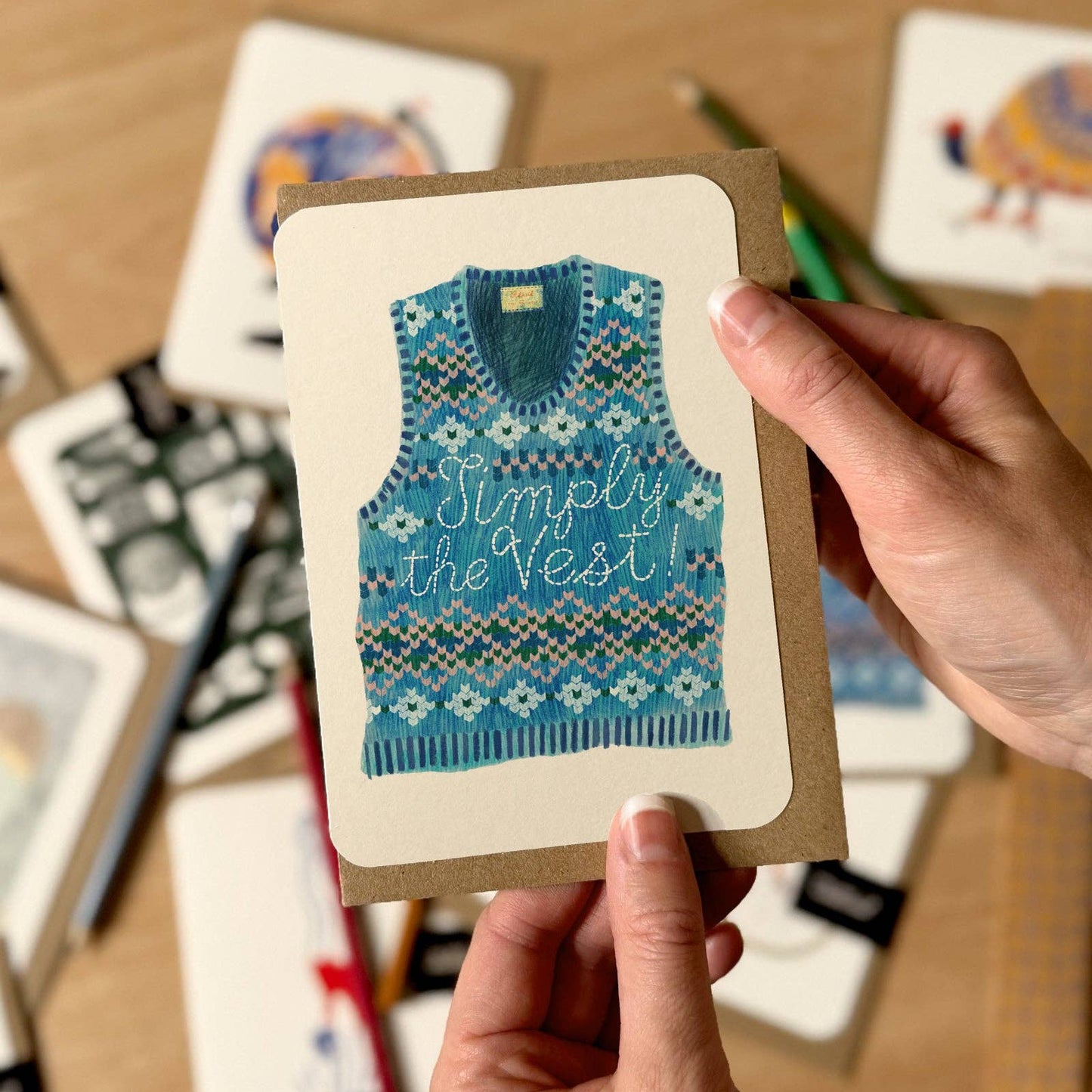 Simply the Vest Greetings Card