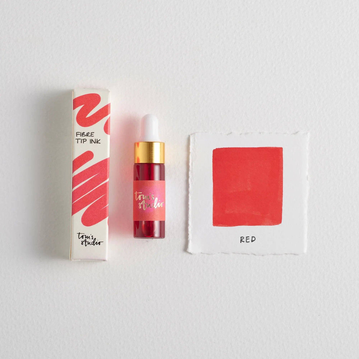 Fibre Tip Mini Ink (5ml): Red