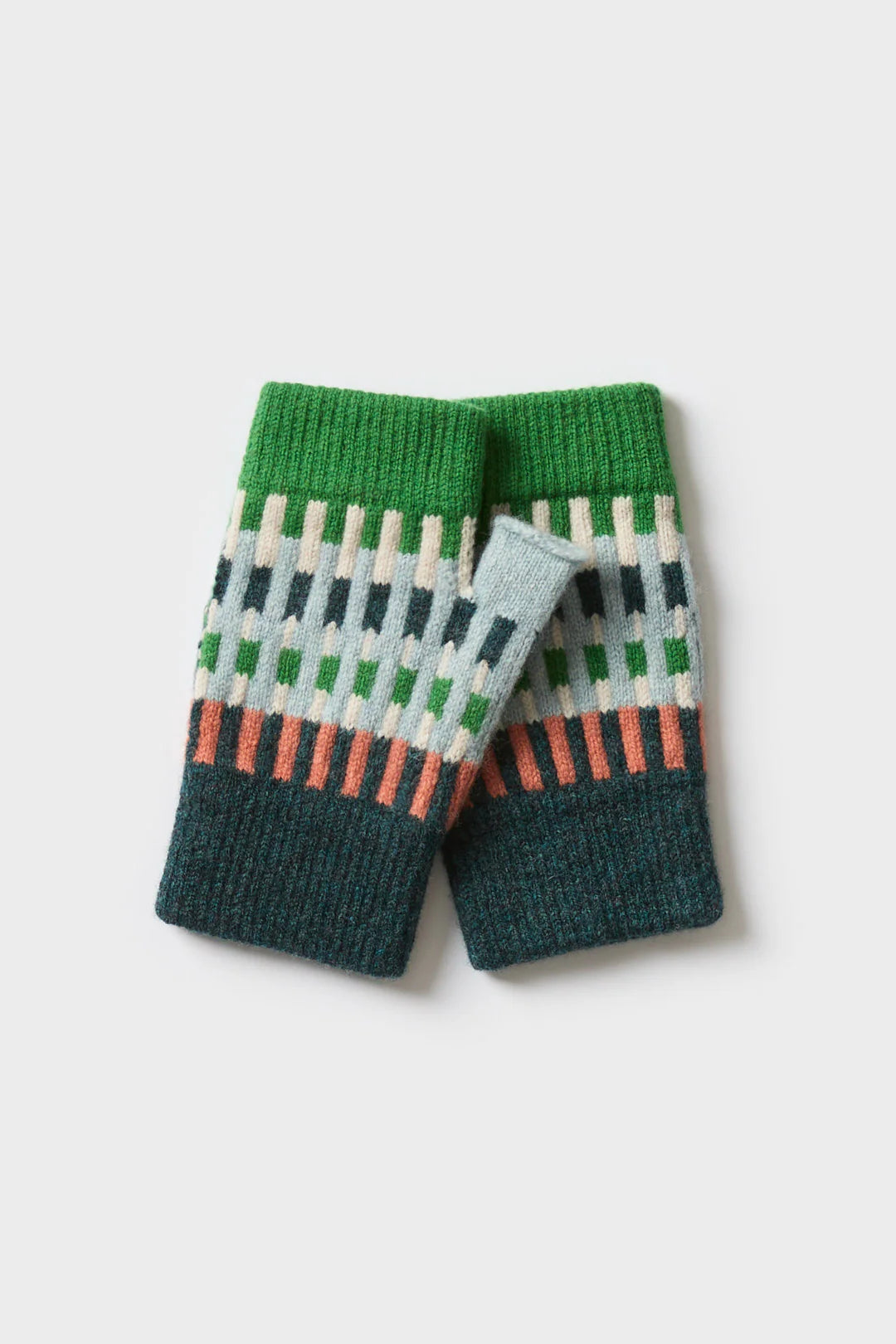 Harbour Fingerless Mitts - Ink & Rosehip